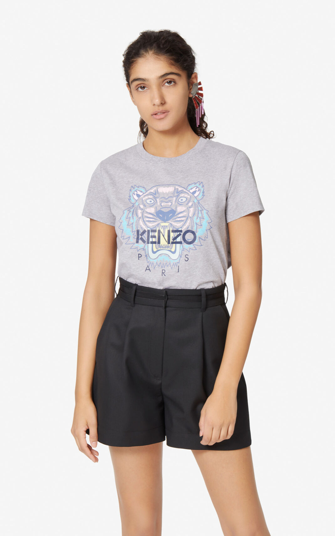 Camisetas Kenzo Tiger Mujer Gris - SKU.1525509